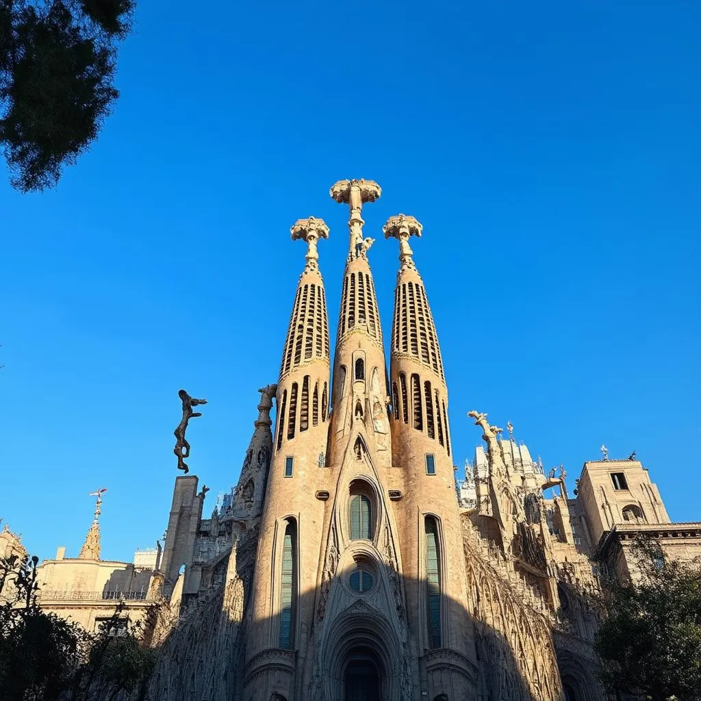 A view of the Sagrada Familia in Barcelona